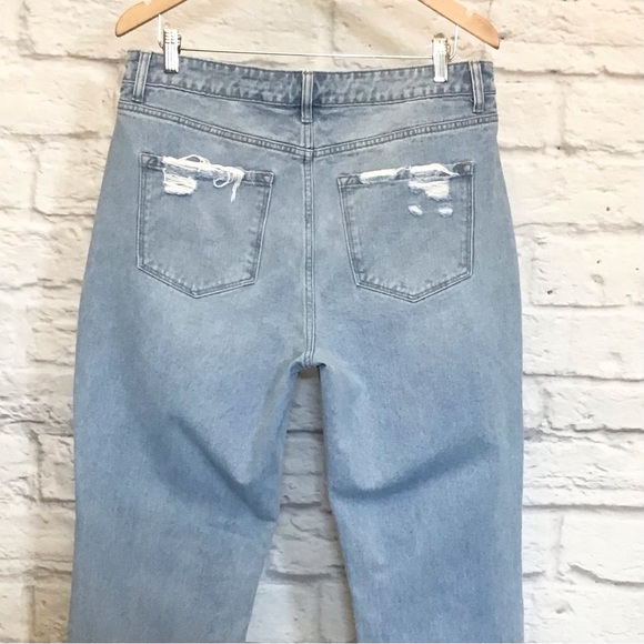 Flying Monkey 31 Angie High Rise Rigid Crop Straight Women’s Jeans Distressed - Picture 7 of 11